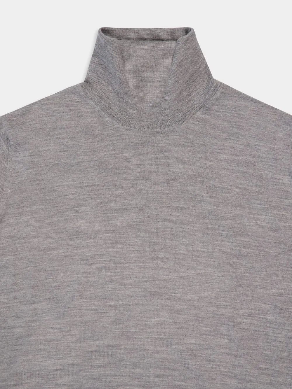 Grey Roll-Neck Wool Jumper sold by Fashion Clinic product image thumbnail 3