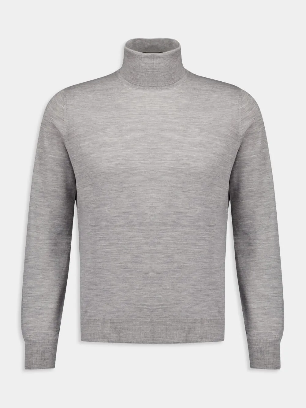 Grey Roll-Neck Wool Jumper sold by Fashion Clinic