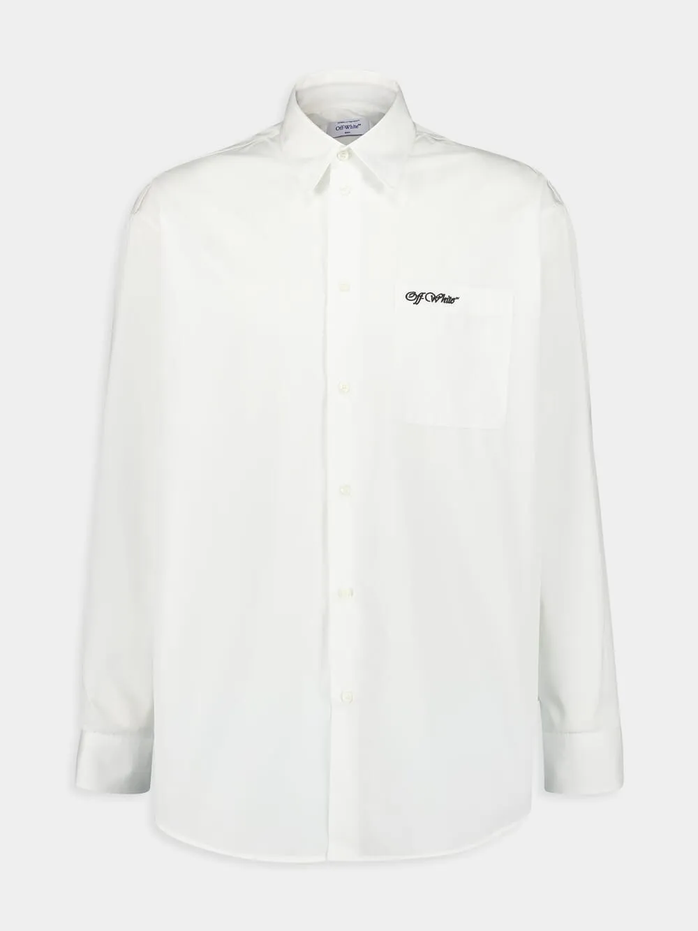 White Oversized Cotton Poplin Shirt sold by Fashion Clinic