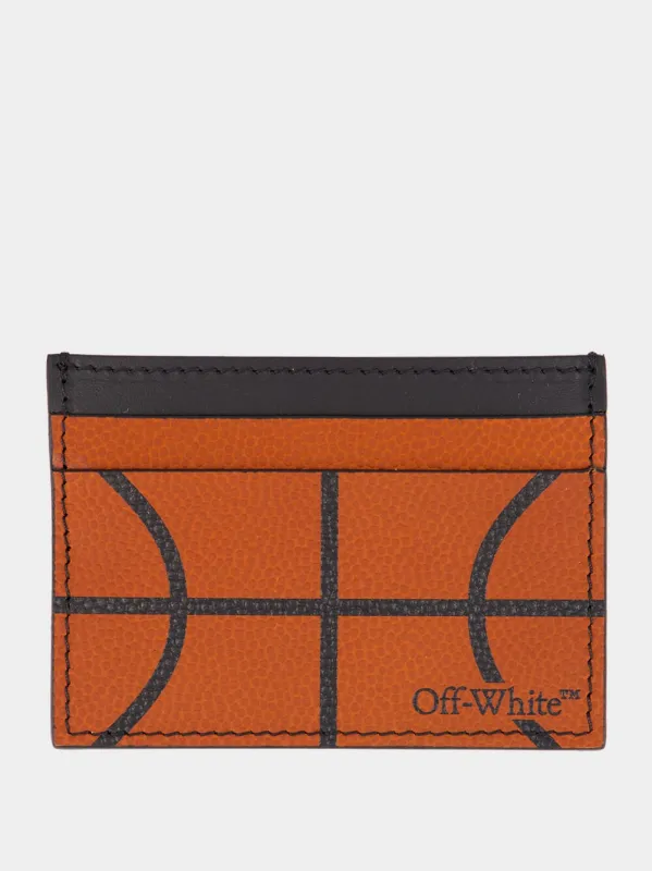 Orange Basketball Card Case in Calfskin sold by Fashion Clinic