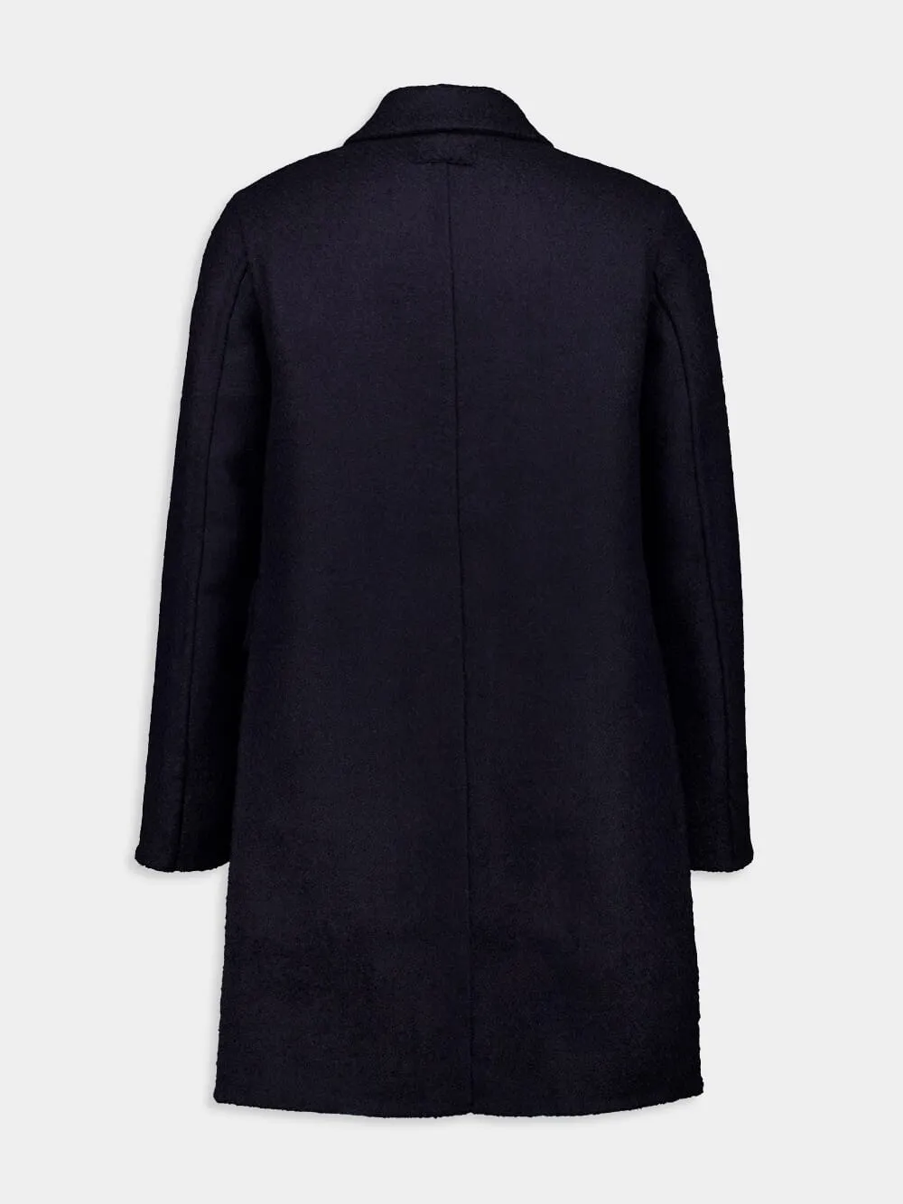 Night Blue Teddy Virgin Wool Short Coat sold by Fashion Clinic product image thumbnail 2