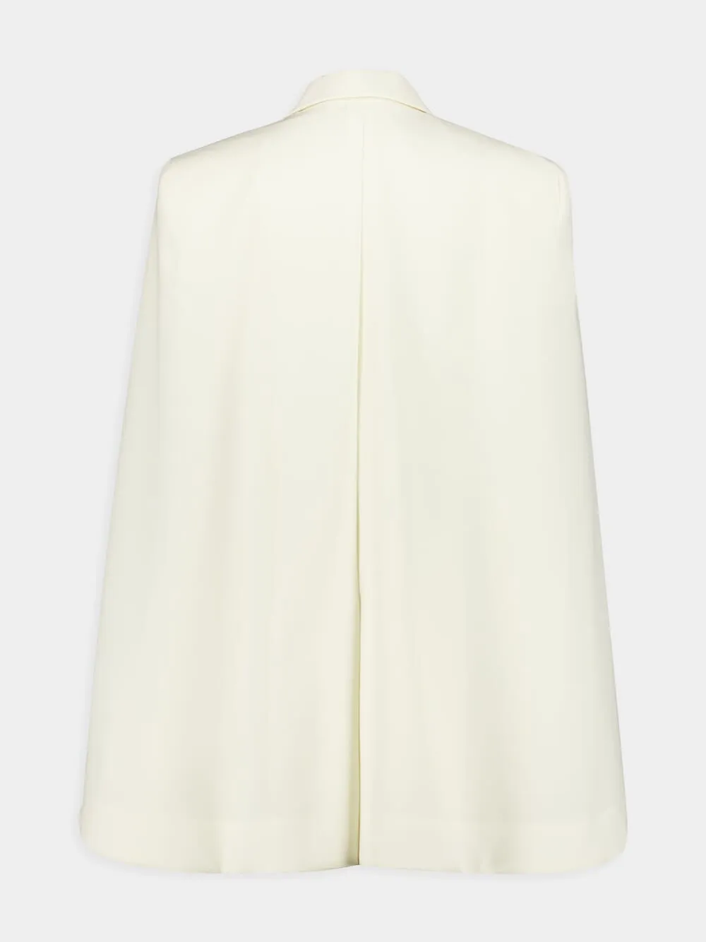 Cream Cape-Sleeve Wool Blazer sold by Fashion Clinic product image thumbnail 3