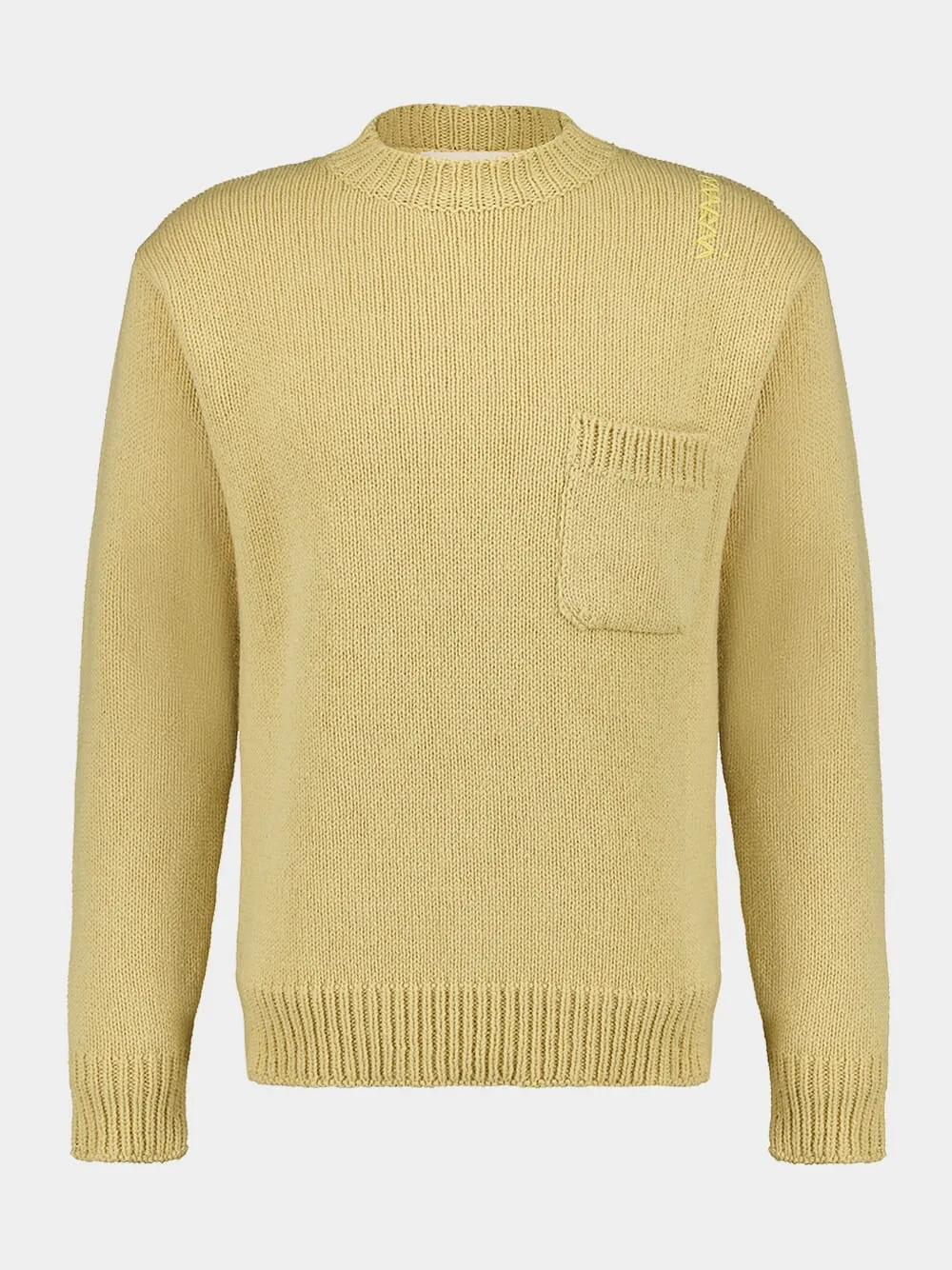 Vanilla Wool Sweater with Pocket sold by Fashion Clinic