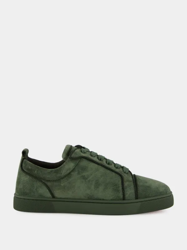 Green Louis Orlato Denim Velours Suede Sneakers sold by Fashion Clinic