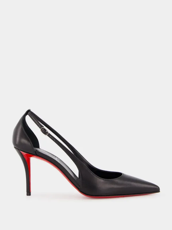 Black Apostrophatoric Leather Pumps sold by Fashion Clinic