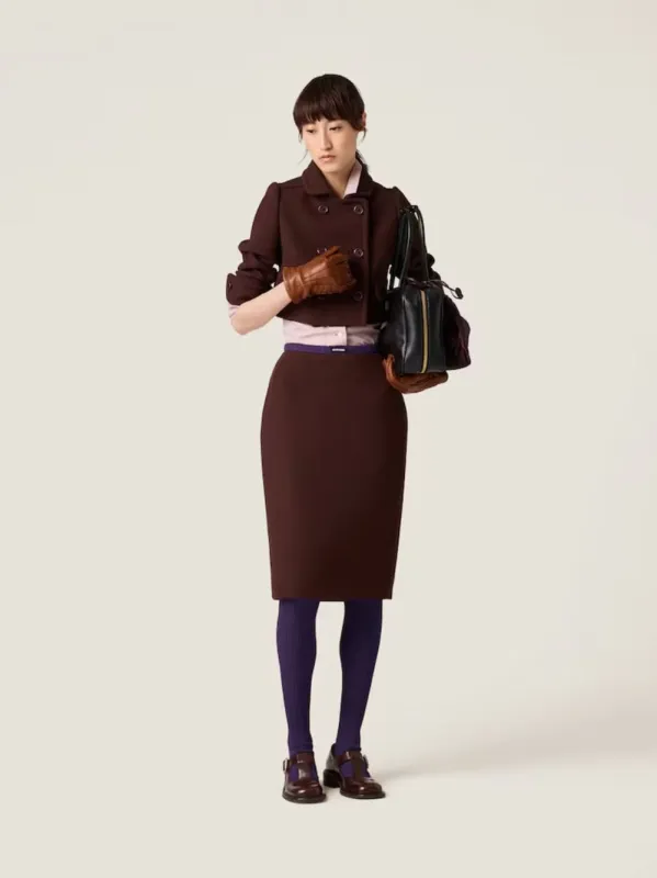 Cocoa Brown Pencil Skirt sold by Fashion Clinic