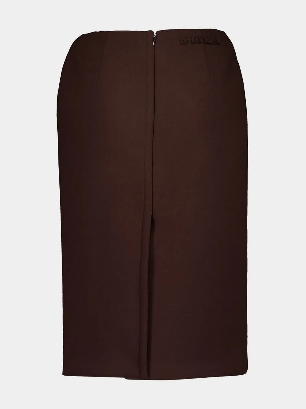 Cocoa Brown Pencil Skirt sold by Fashion Clinic product image thumbnail 3