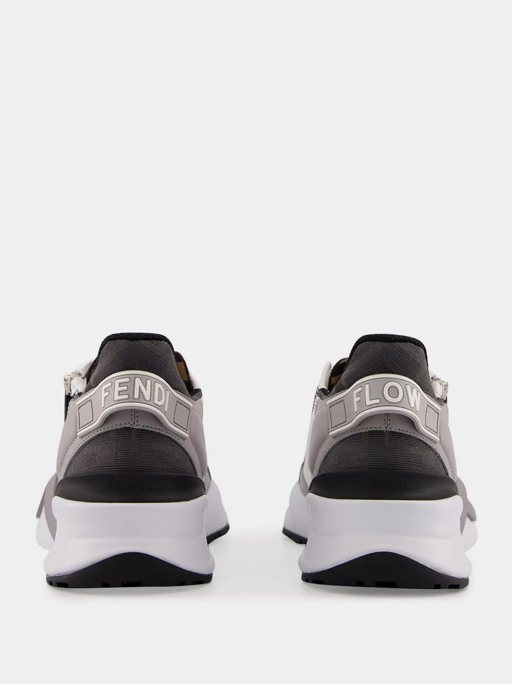 Flow Grey Leather Low-Top Sneakers sold by Fashion Clinic product image thumbnail 5