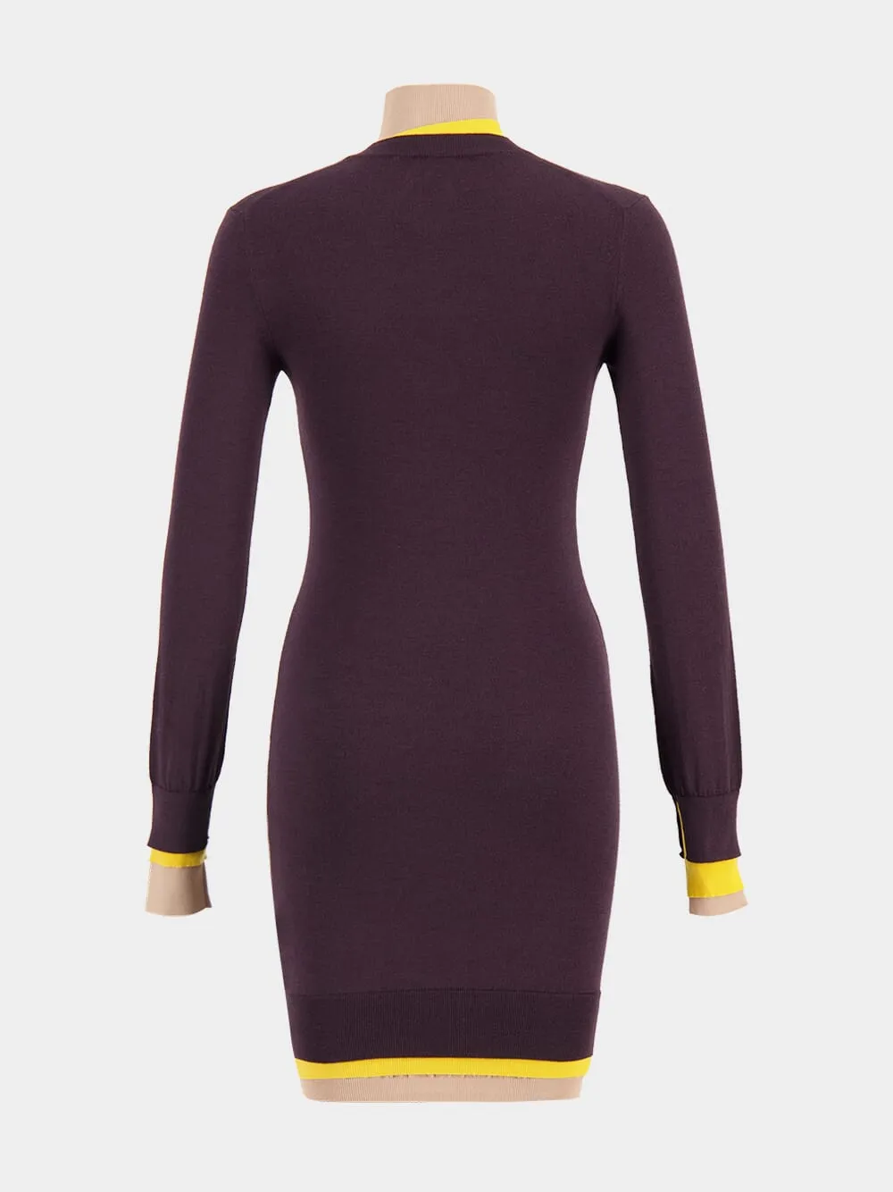 Dark Purple Wool Dress sold by Fashion Clinic product image thumbnail 3