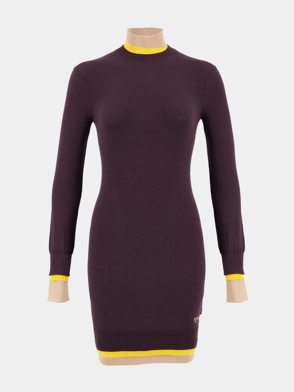 Dark Purple Wool Dress sold by Fashion Clinic product image thumbnail 2