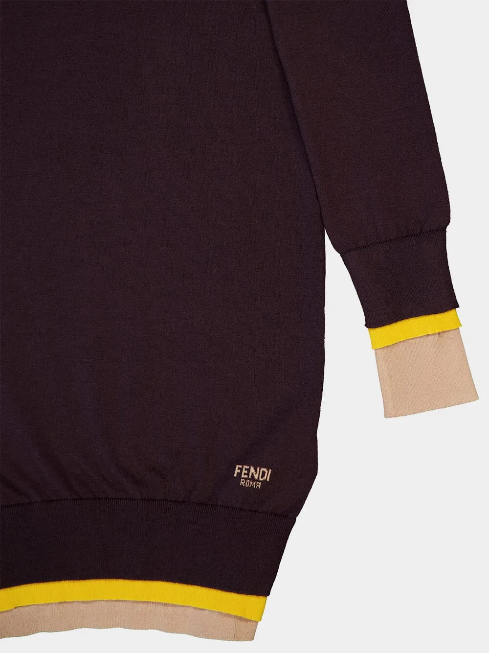 Dark Purple Wool Dress sold by Fashion Clinic product image thumbnail 4