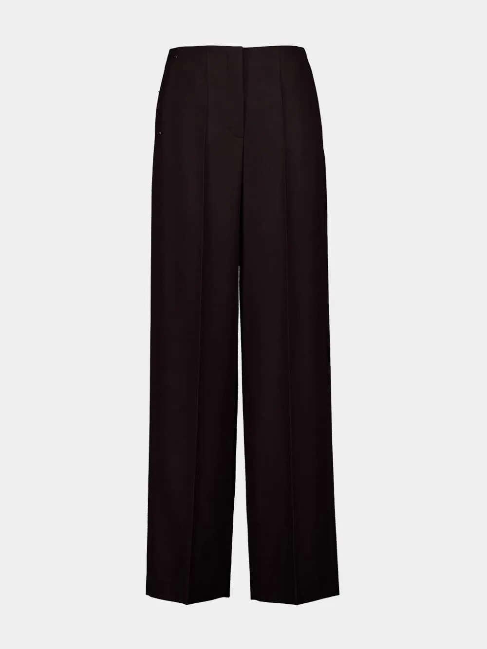Dark Purple Wool Trousers sold by Fashion Clinic