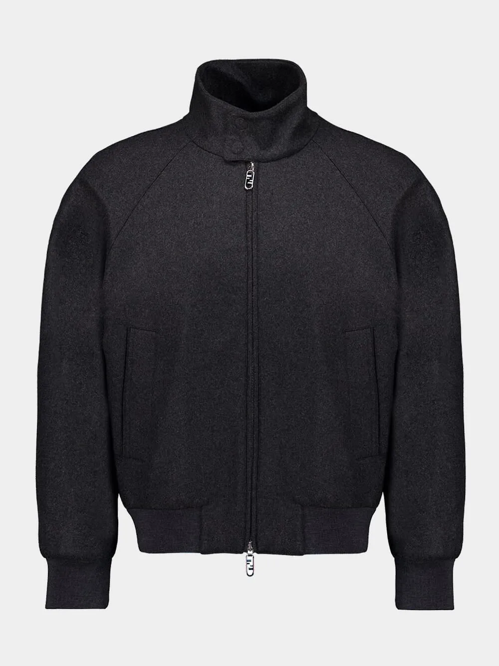 Grey Cashmere Bomber Jacket sold by Fashion Clinic