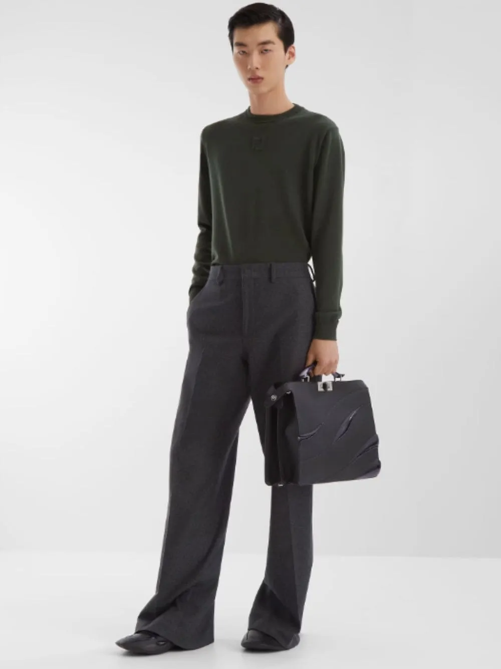 Grey Cashmere Trousers sold by Fashion Clinic product image thumbnail 2