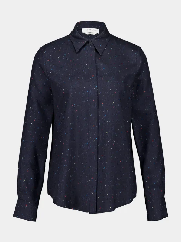 Printed Wool Henri Blouse sold by Fashion Clinic