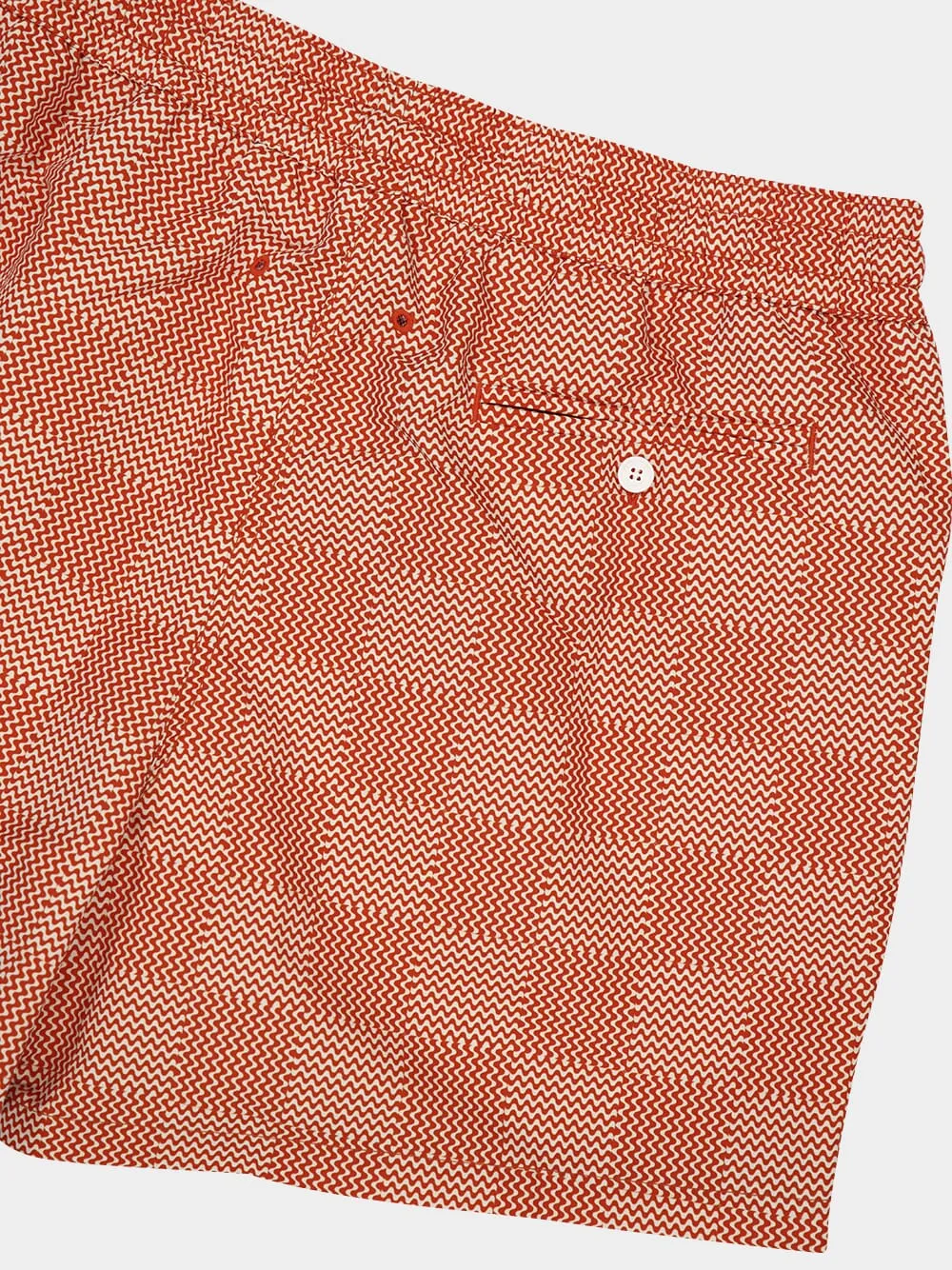 Check Print Orange Swim Shorts sold by Fashion Clinic product image thumbnail 4
