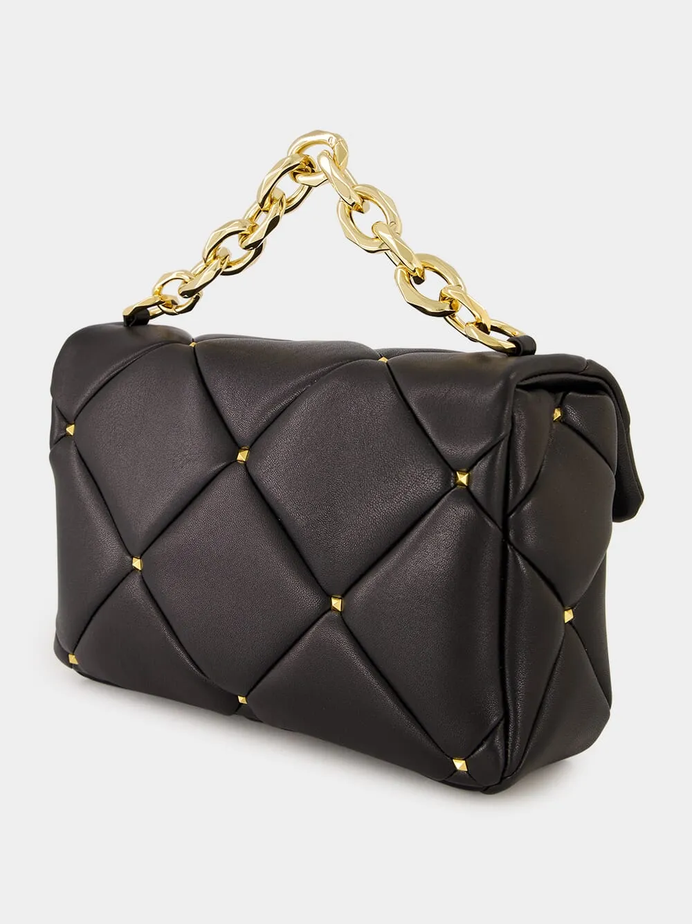 Black Roman Stud Large Shoulder Bag sold by Fashion Clinic product image thumbnail 5