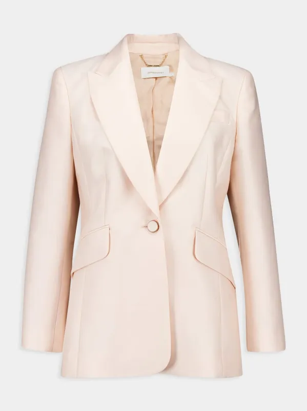Macadamia Eden Tailored Jacket made by Zimmermann