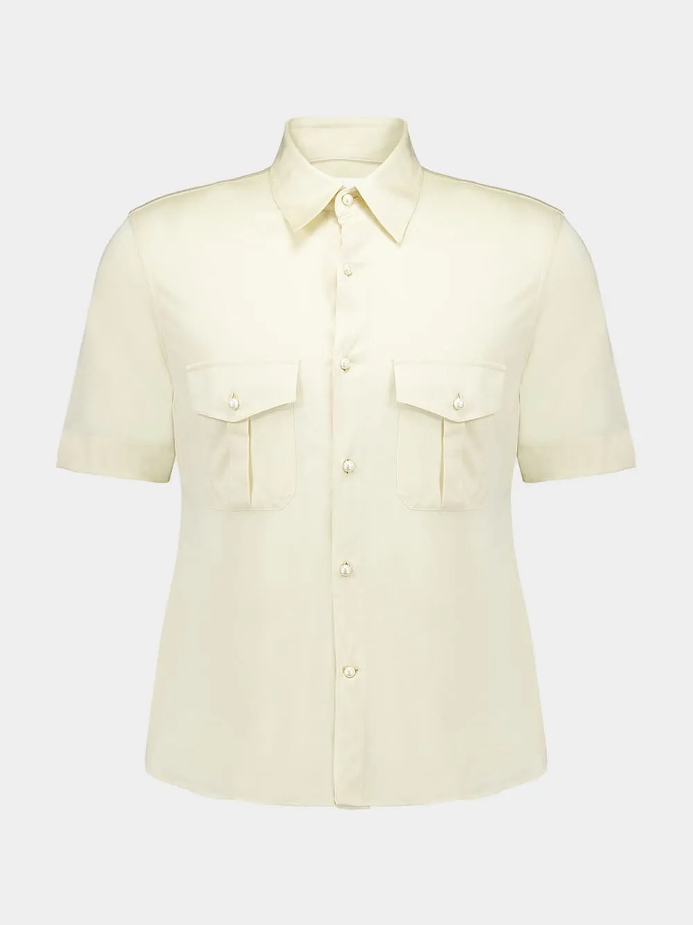Military Fit Silk Shirt sold by Fashion Clinic