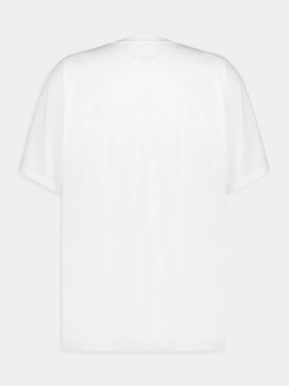 White Cotton Numbers Printed Crewneck T-Shirt sold by Fashion Clinic product image thumbnail 2