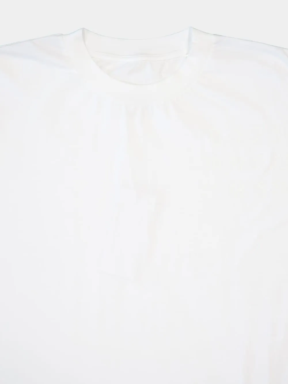 White Cotton Numbers Printed Crewneck T-Shirt sold by Fashion Clinic product image thumbnail 3