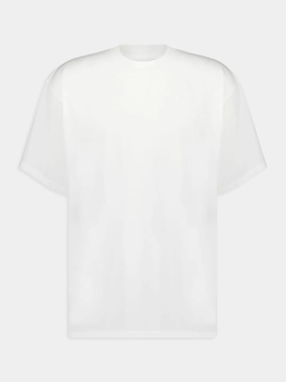 White Cotton Numbers Printed Crewneck T-Shirt sold by Fashion Clinic