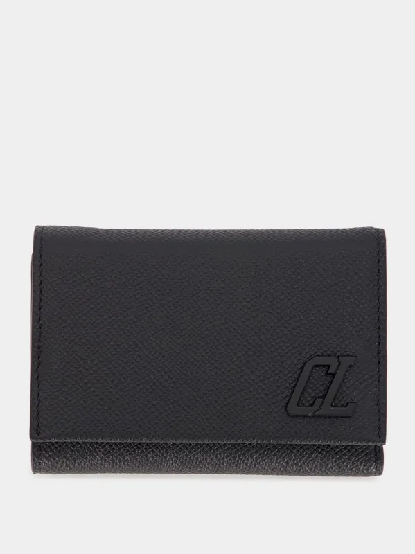 Groovy Black Leather Trifold Wallet made by Christian Louboutin