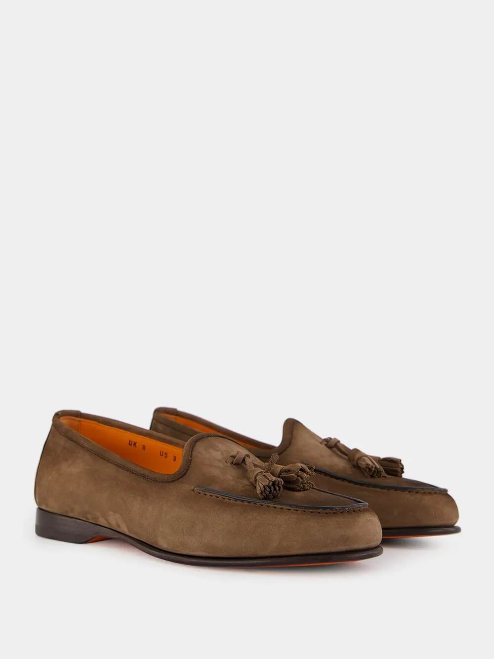 Brown Nubuck Andrea Tassel Loafers sold by Fashion Clinic product image thumbnail 3