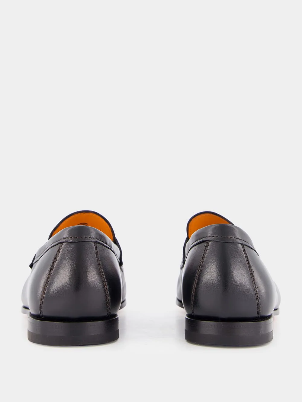 Black Polished Penny Leather Loafers sold by Fashion Clinic product image thumbnail 5