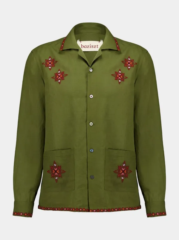 Khaki Momoun Shirt sold by Fashion Clinic