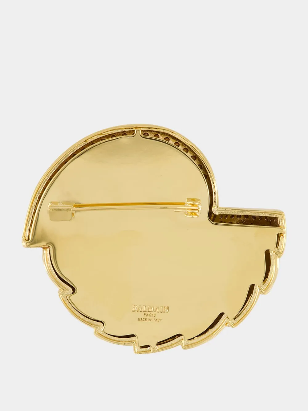 Gold Brass and Rhinestone Snail Brooch sold by Fashion Clinic product image thumbnail 3