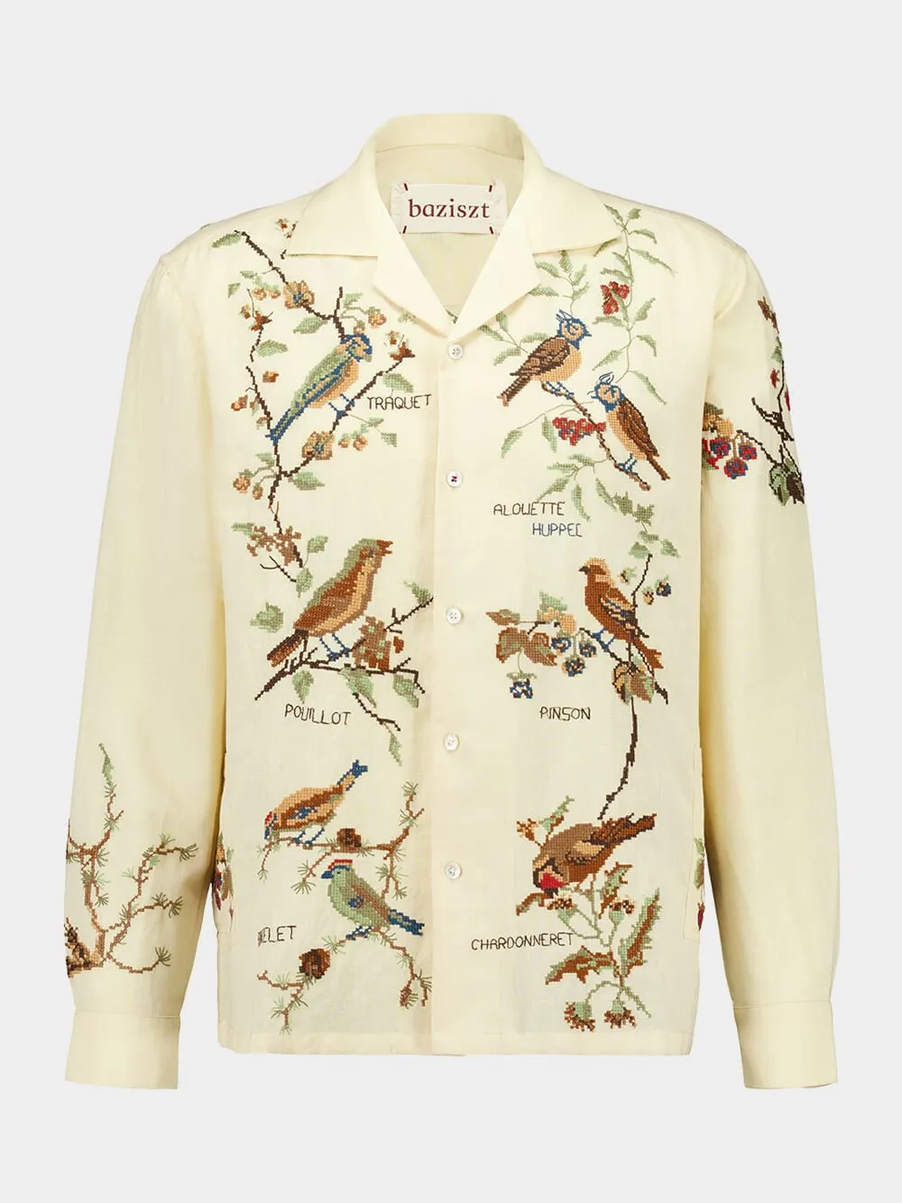 Avian Embroidered Button-Up Shirt sold by Fashion Clinic