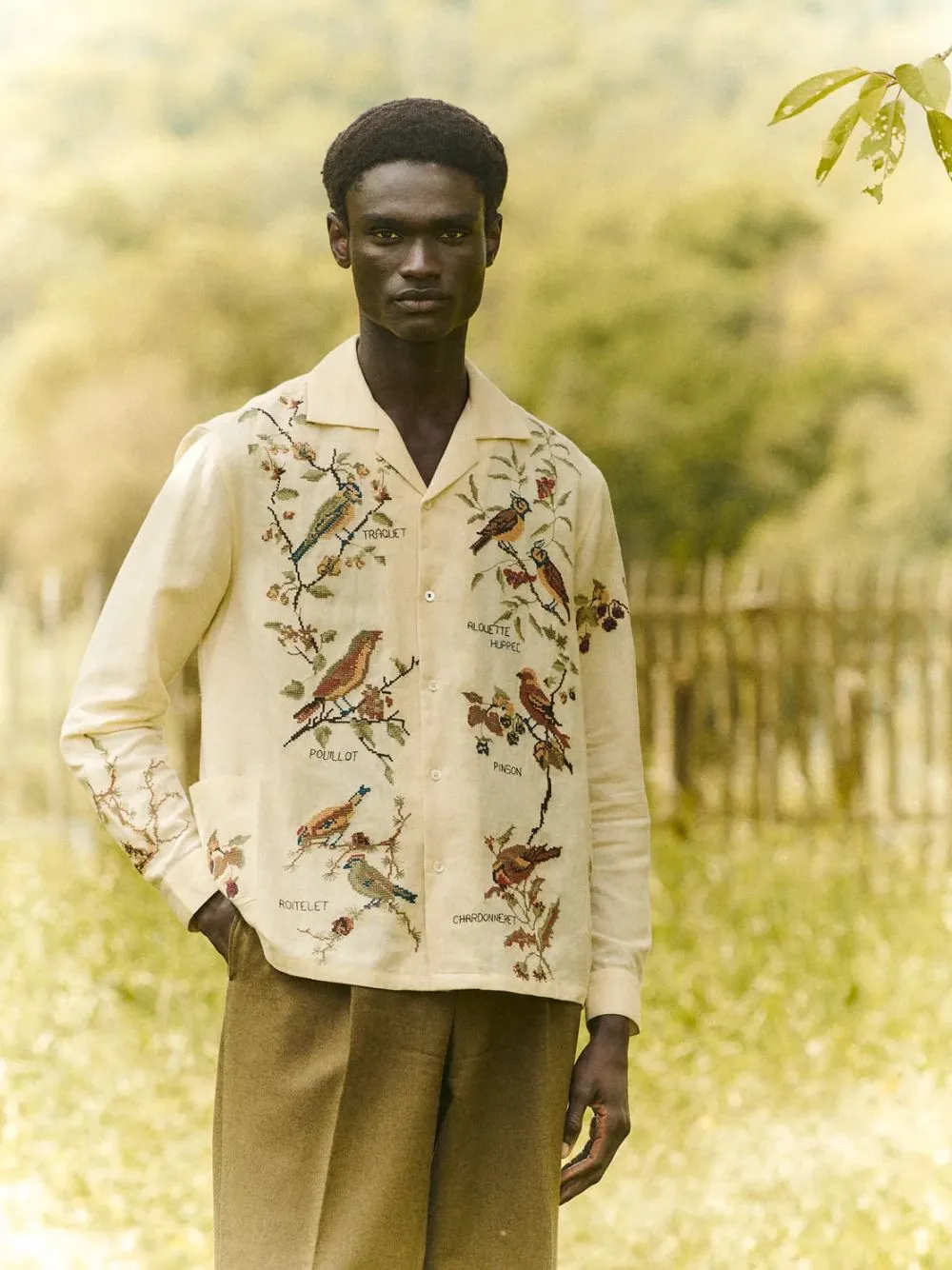 Avian Embroidered Button-Up Shirt sold by Fashion Clinic product image thumbnail 2