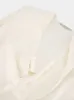 White Tasseled Draped Silk Blouse sold by Fashion Clinic