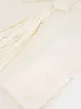 White Tasseled Draped Silk Blouse sold by Fashion Clinic