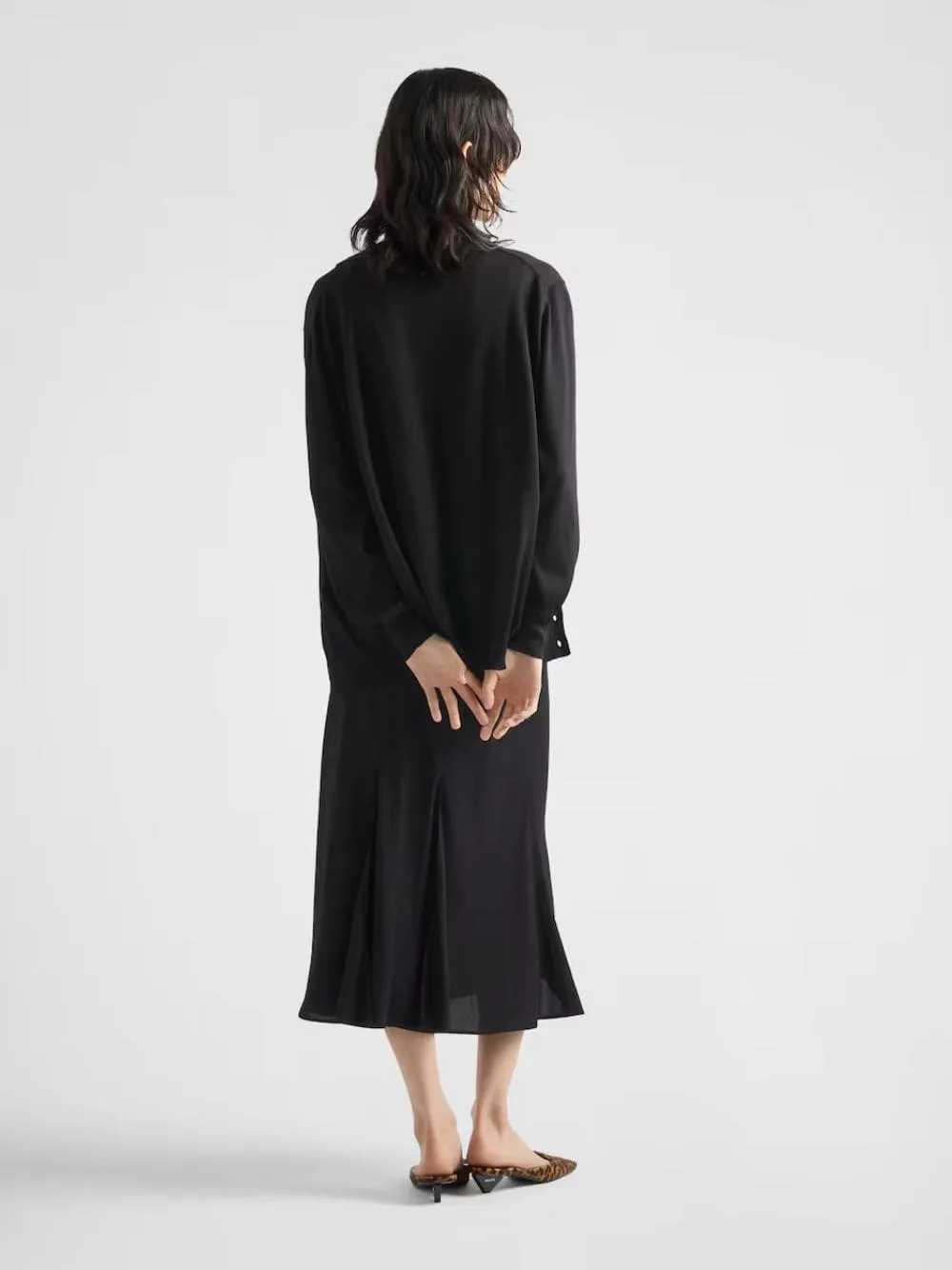 Black Silk Cardigan sold by Fashion Clinic product image thumbnail 4