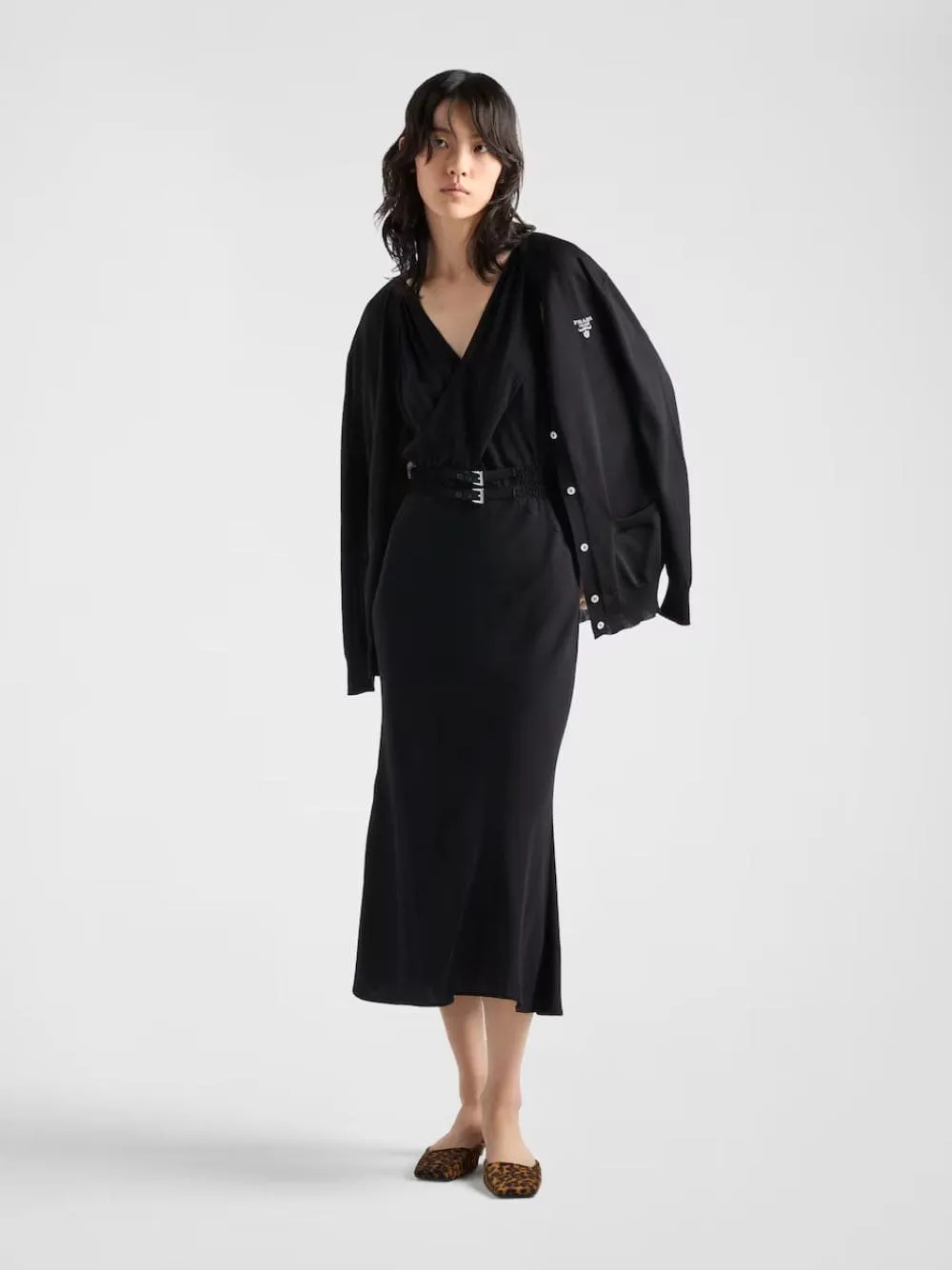 Black Silk Cardigan sold by Fashion Clinic product image thumbnail 2