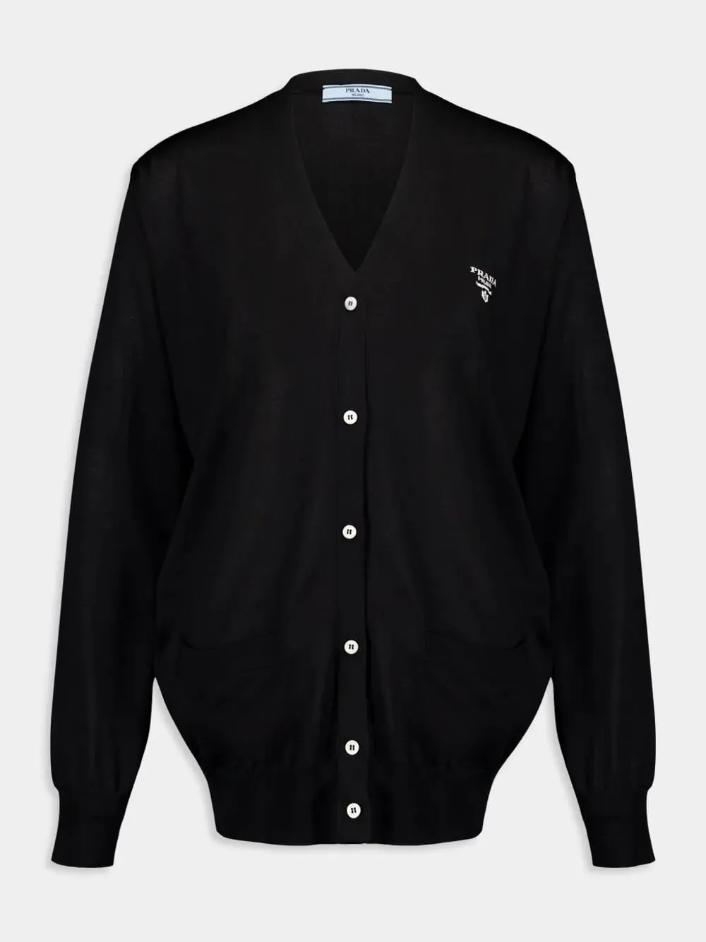Black Silk Cardigan sold by Fashion Clinic
