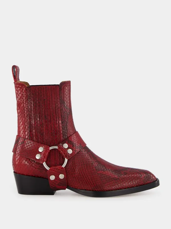 Helena Python Ankle Boots sold by Fashion Clinic
