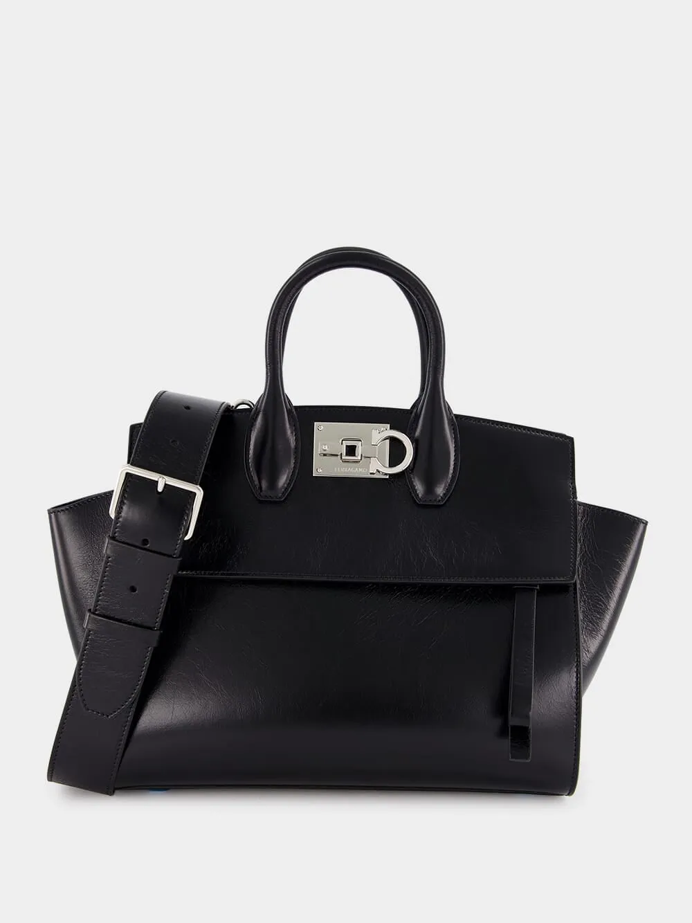 Small Black Calfskin Handbag sold by Fashion Clinic