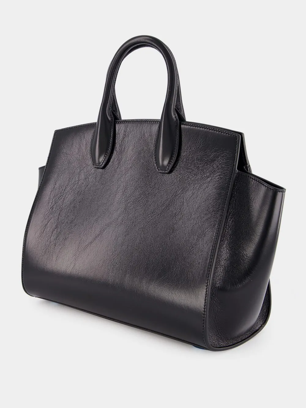Small Black Calfskin Handbag sold by Fashion Clinic product image thumbnail 5
