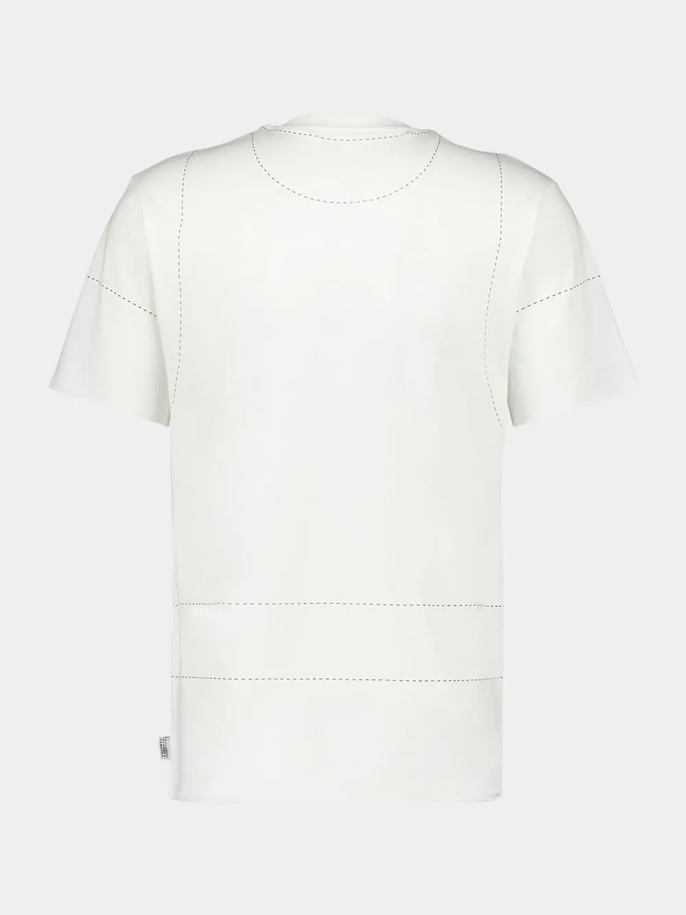 White T-shirt With Seam Line Print sold by Fashion Clinic product image thumbnail 2