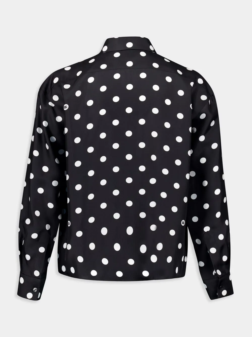 Polka-Dot Print Silk Shirt sold by Fashion Clinic product image thumbnail 2