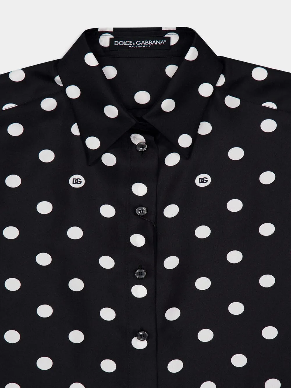 Polka-Dot Print Silk Shirt sold by Fashion Clinic product image thumbnail 3