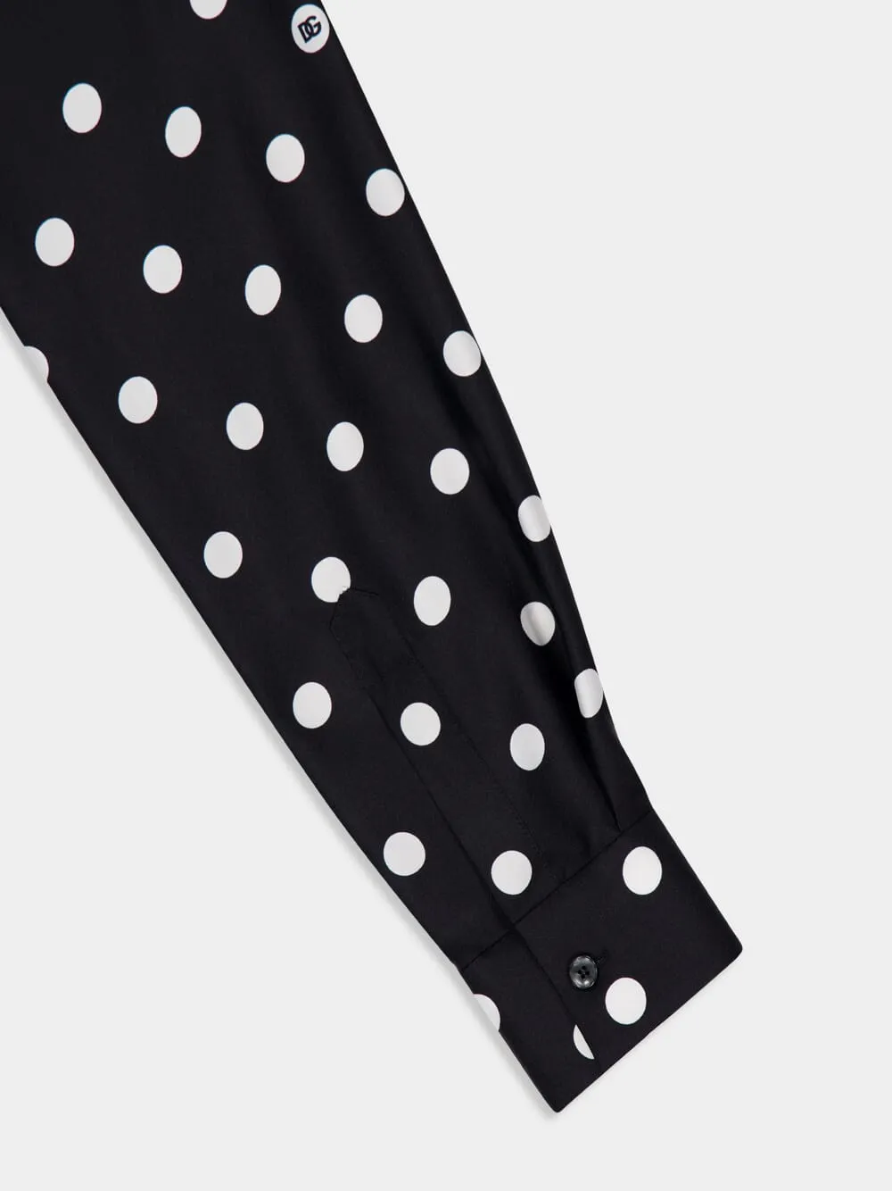 Polka-Dot Print Silk Shirt sold by Fashion Clinic product image thumbnail 4