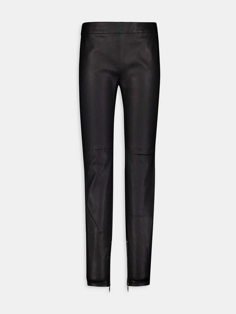 Nappa Goat Leather Leggings With Zips sold by Fashion Clinic