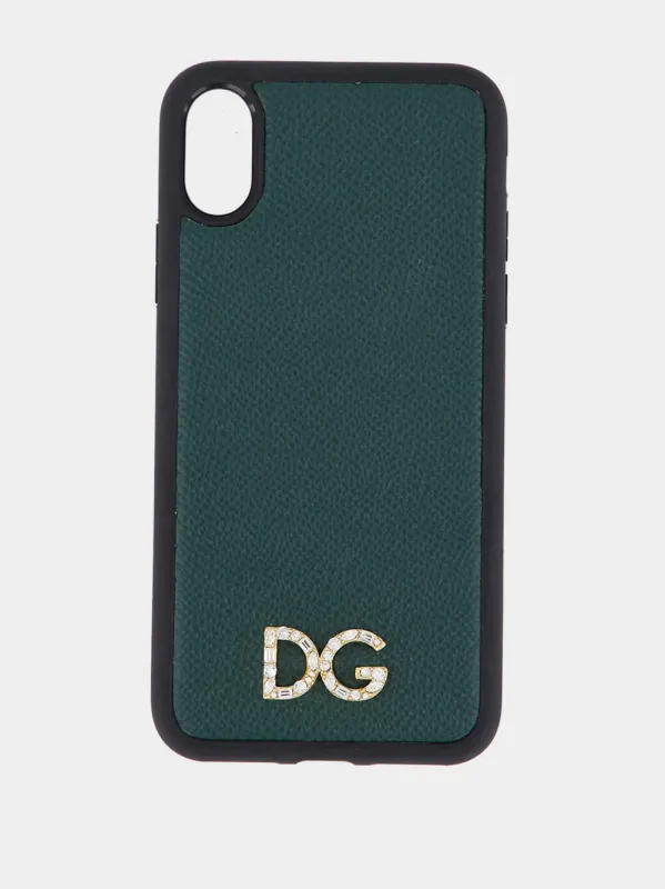 Green Leather IPhone X/XS Case sold by Fashion Clinic