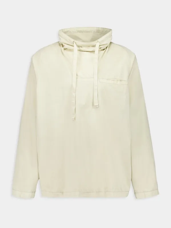 Creamy White Funnel Neck Vareuse sold by Fashion Clinic