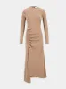 Gathered Wool Jersey Long Dress sold by Fashion Clinic