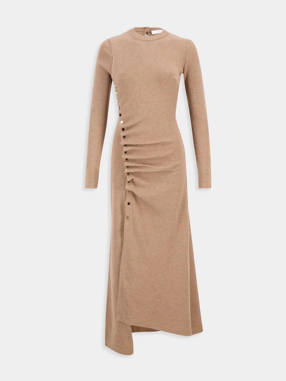 Gathered Wool Jersey Long Dress sold by Fashion Clinic